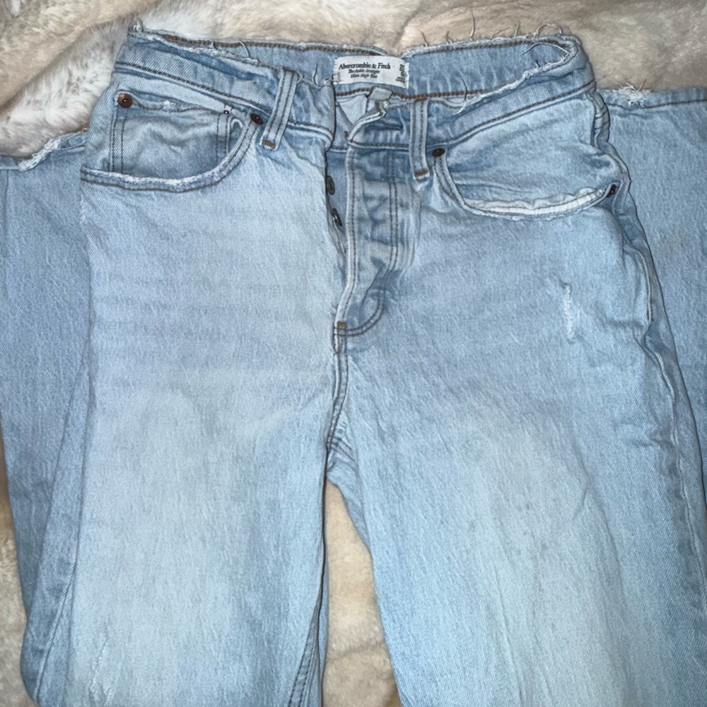 Abercrombie & Fitch High Rise Light Wash Jeans
